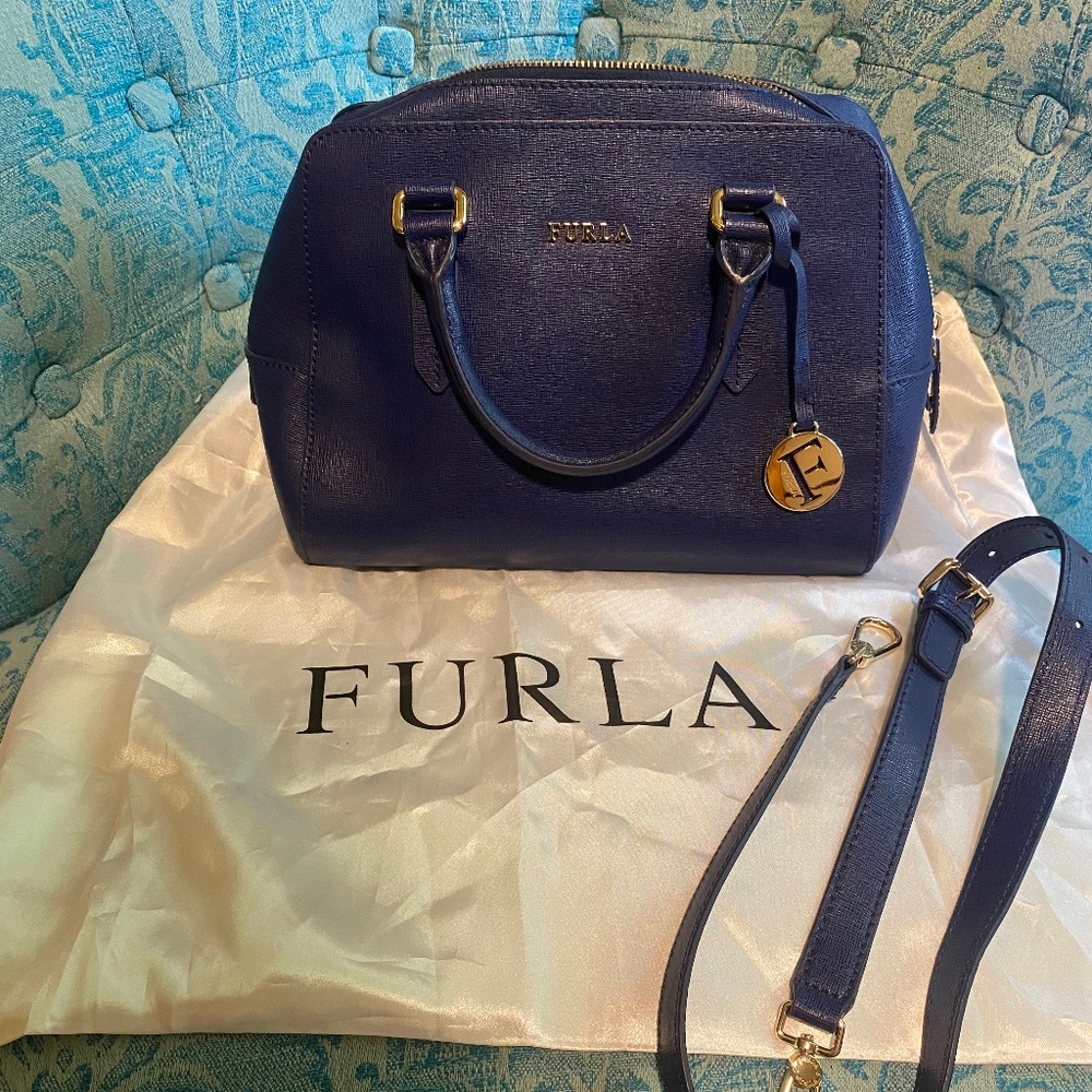Navy/deep purple Furla bag